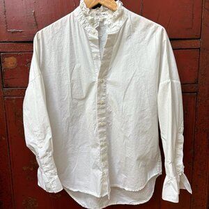 Alex Mill - Easy Ruffle Shirt in Paper Poplin - XS